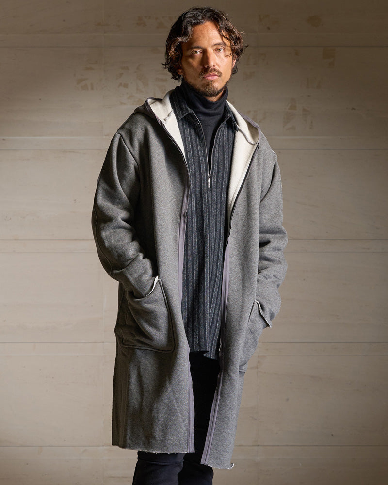 long zip-up parka